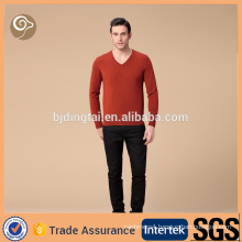 Men v-neck pure cashmere pullover